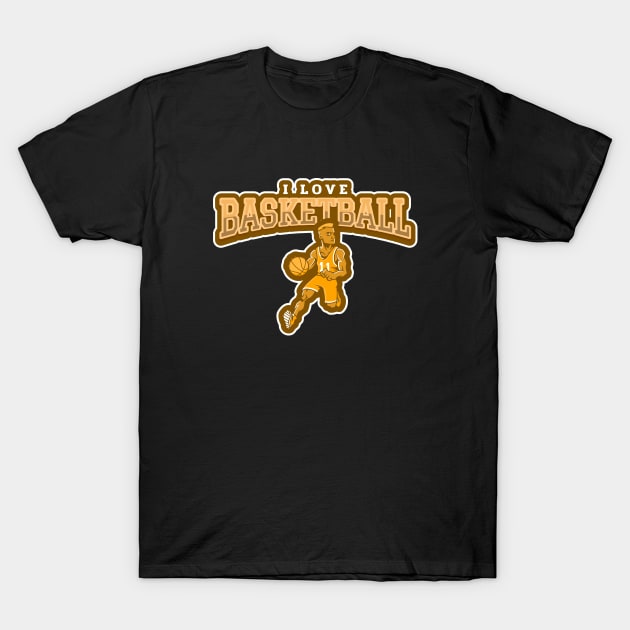I Love Basketball T-Shirt by poc98